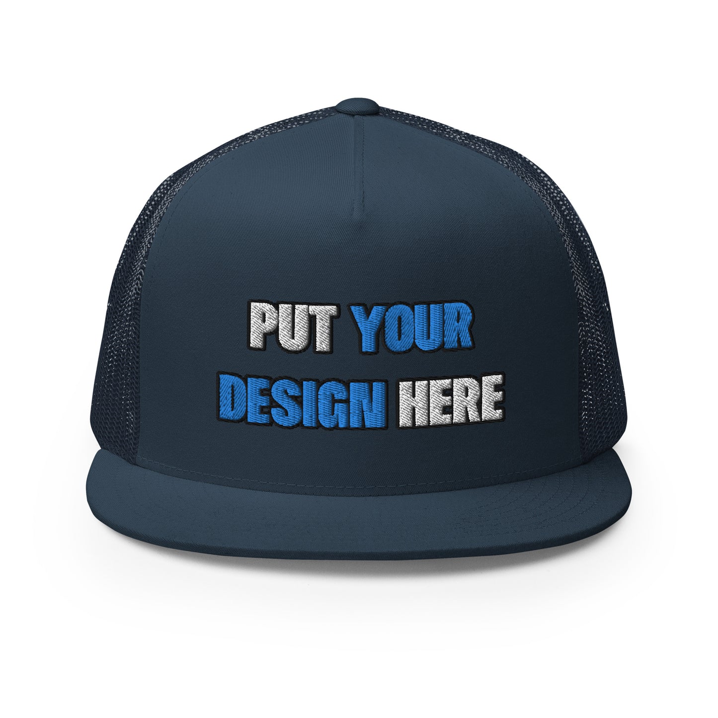 Yupoong 6006 Five Panel Trucker Cap - put your design here | standard color - Flat Embroidery