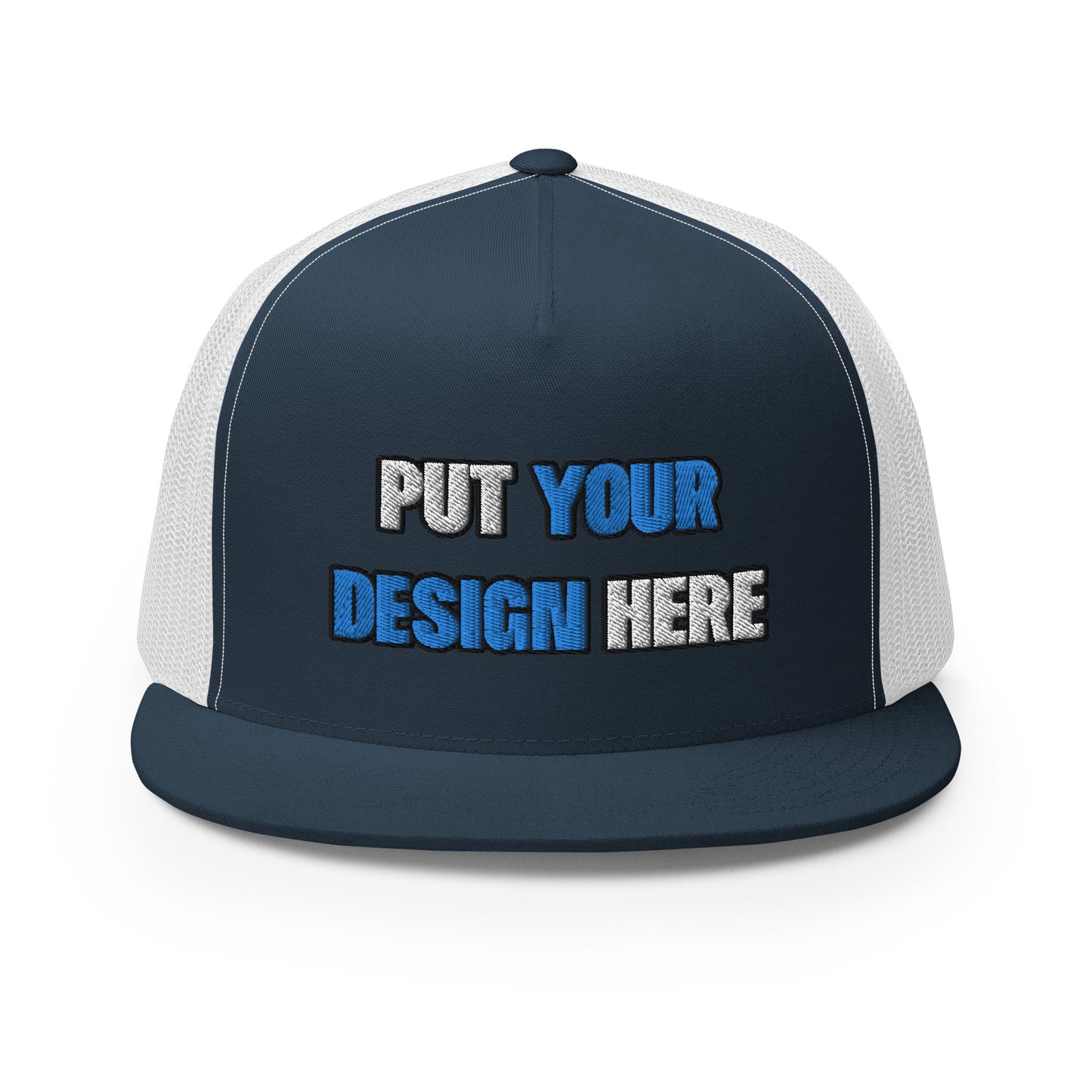 Yupoong 6006 Five Panel Trucker Cap - put your design here | standard color - Flat Embroidery