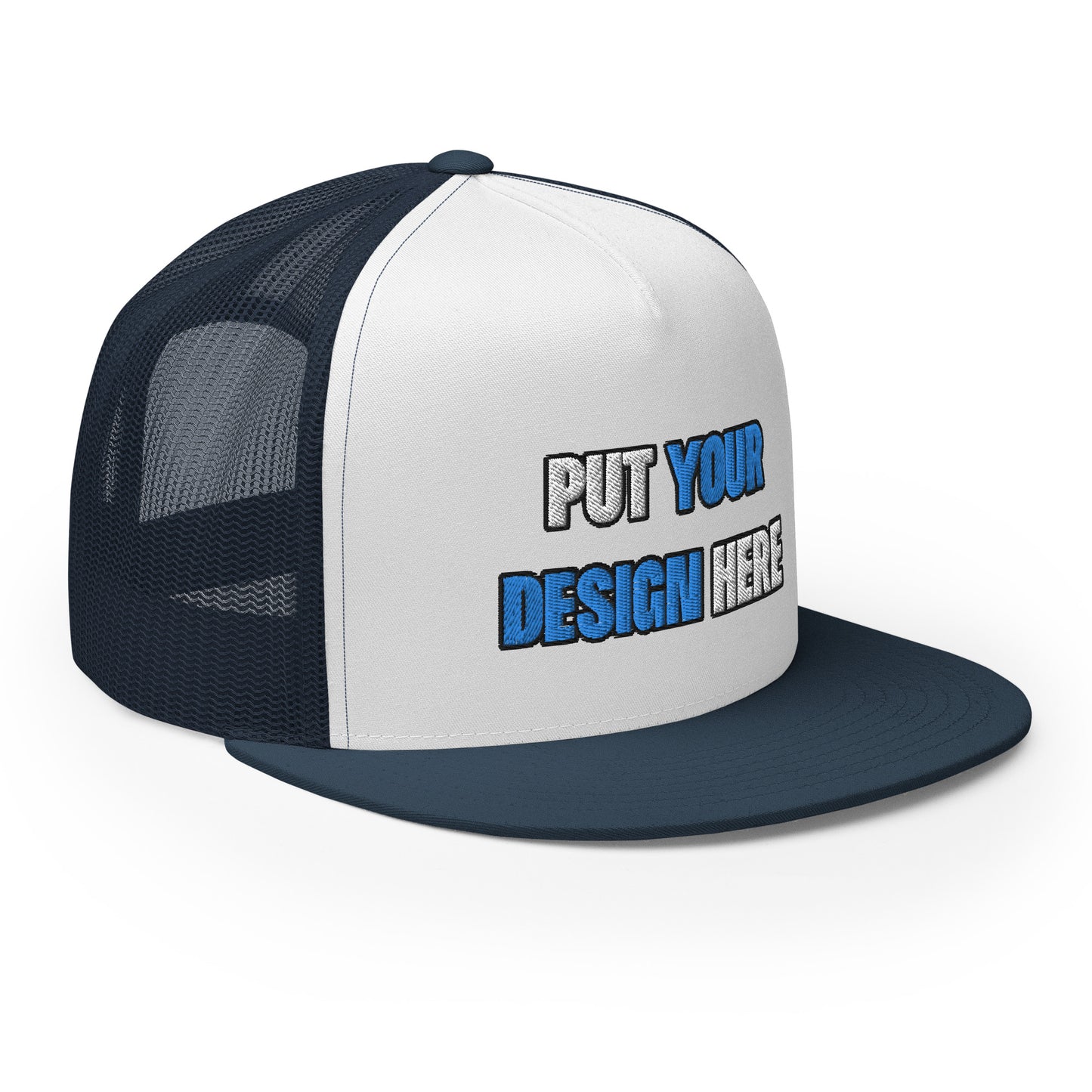 Yupoong 6006 Five Panel Trucker Cap - put your design here | standard color - Flat Embroidery