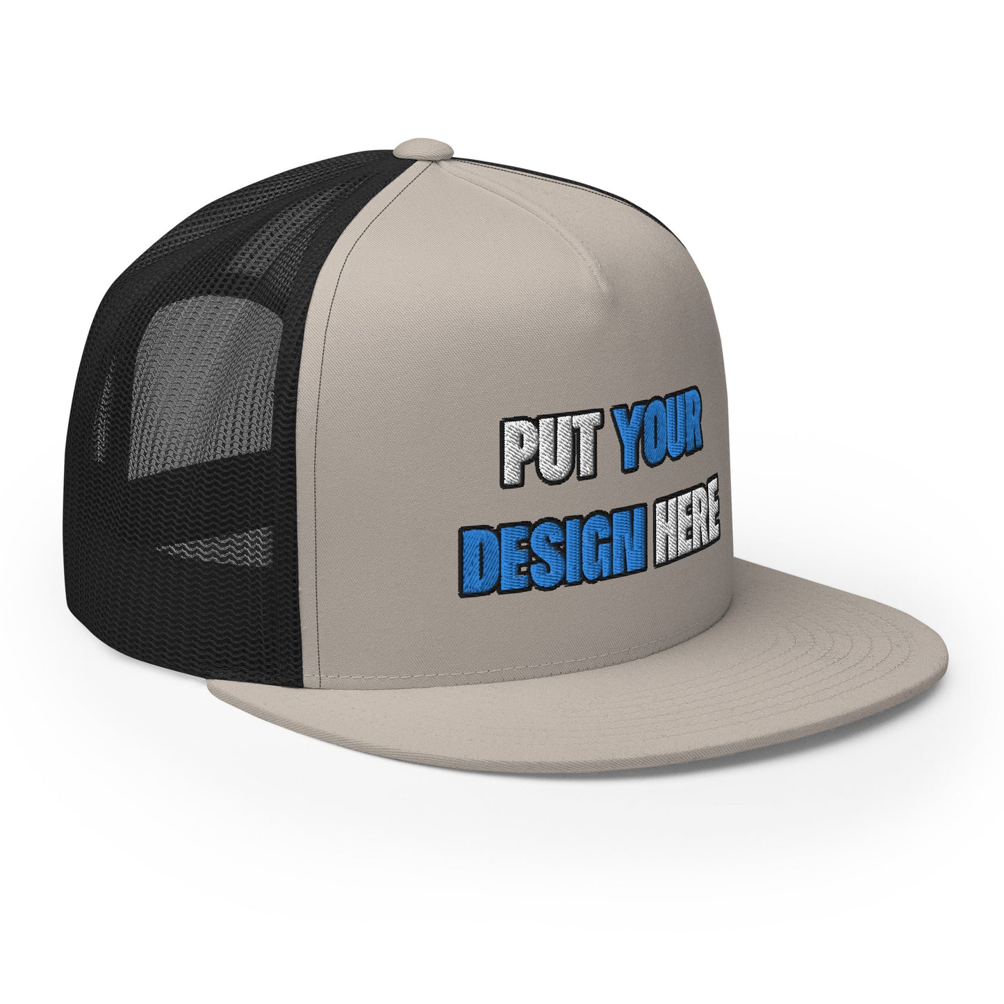 Yupoong 6006 Five Panel Trucker Cap - put your design here | standard color - Flat Embroidery