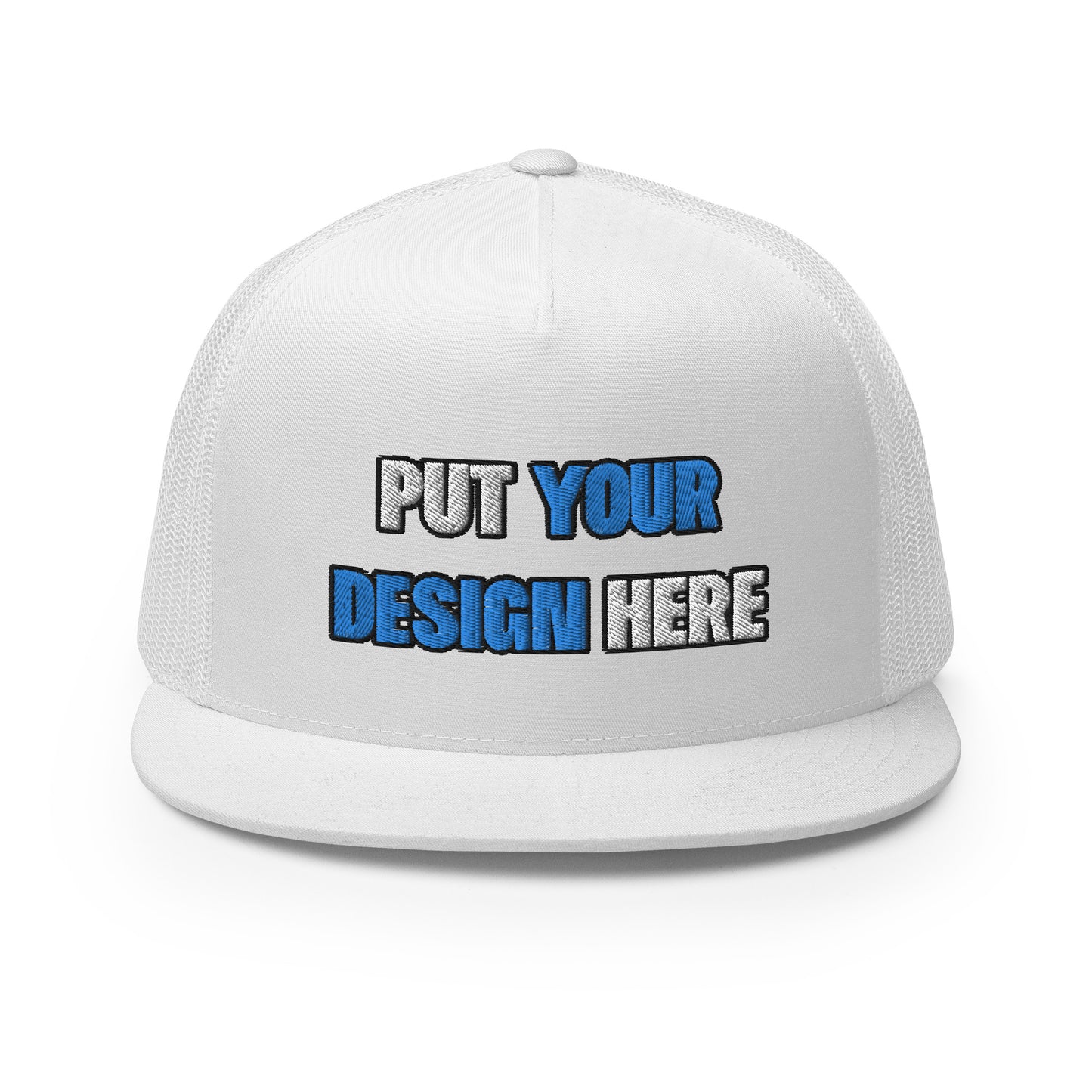 Yupoong 6006 Five Panel Trucker Cap - put your design here | standard color - Flat Embroidery