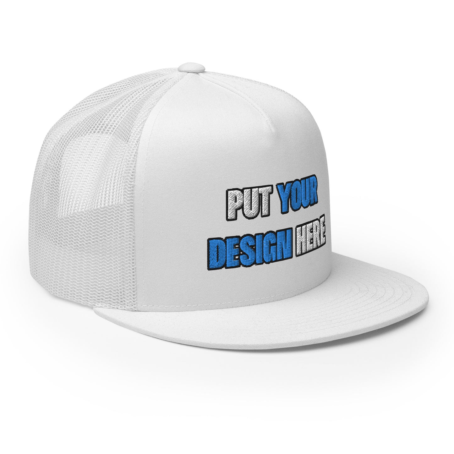 Yupoong 6006 Five Panel Trucker Cap - put your design here | standard color - Flat Embroidery