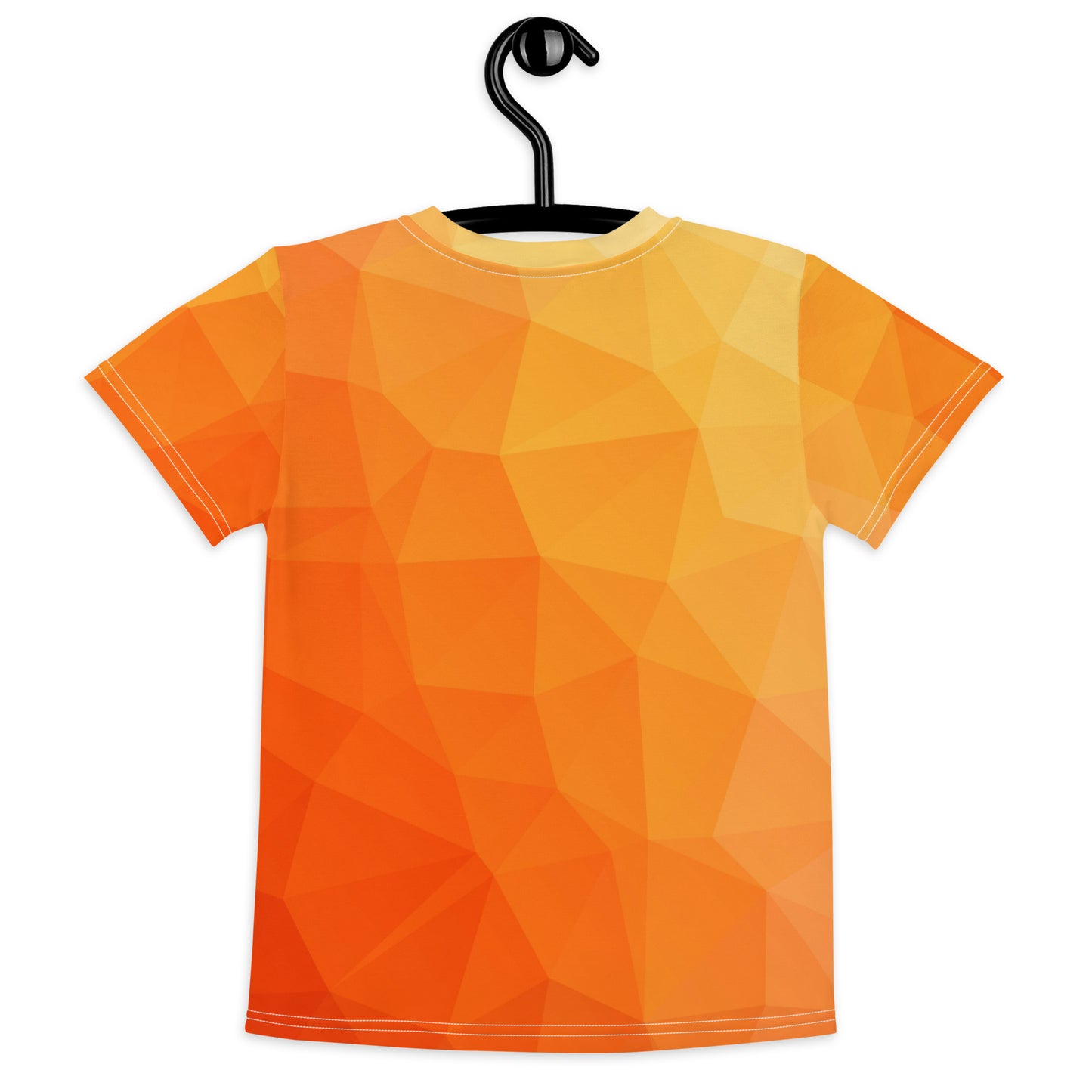 Kids crew neck t-shirt - orange pattern - print on demand