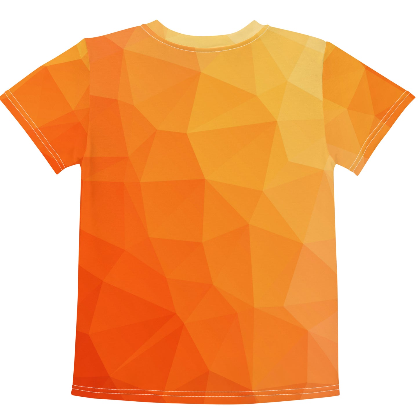 Kids crew neck t-shirt - orange pattern - print on demand