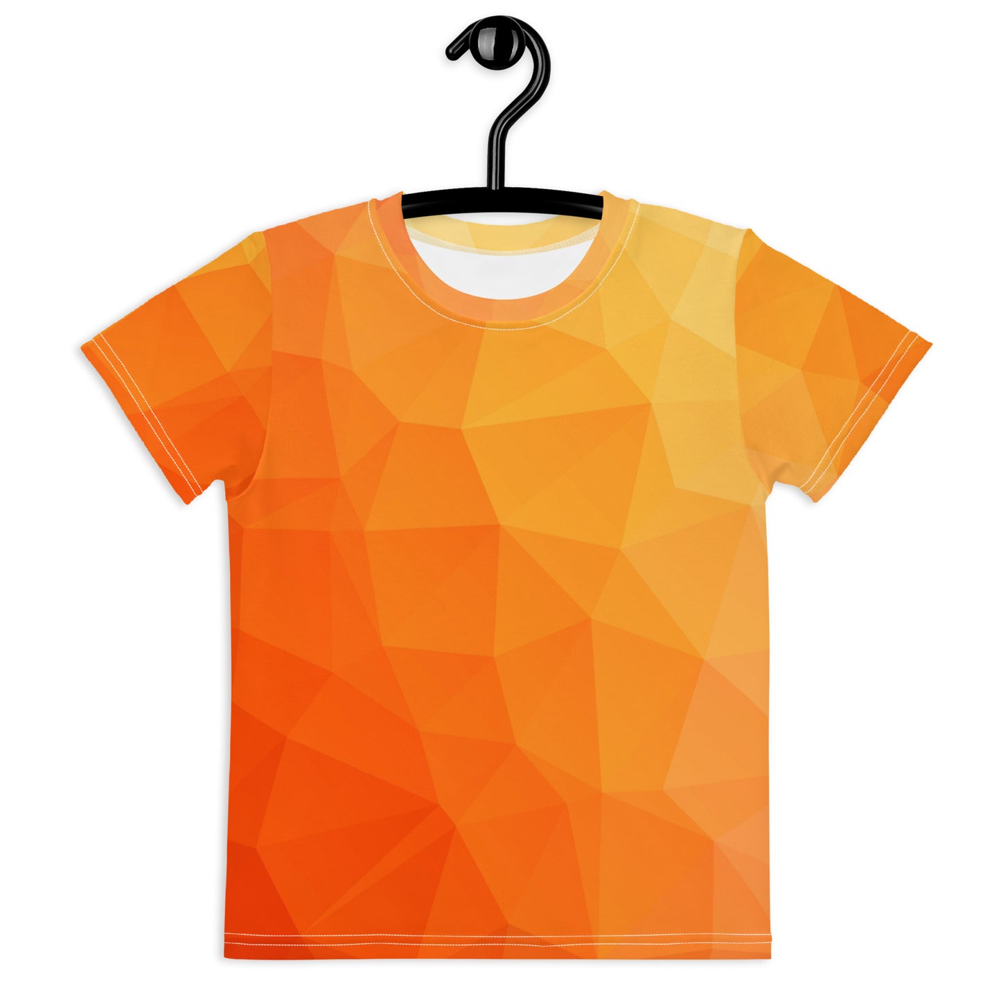 Kids crew neck t-shirt - orange pattern - print on demand