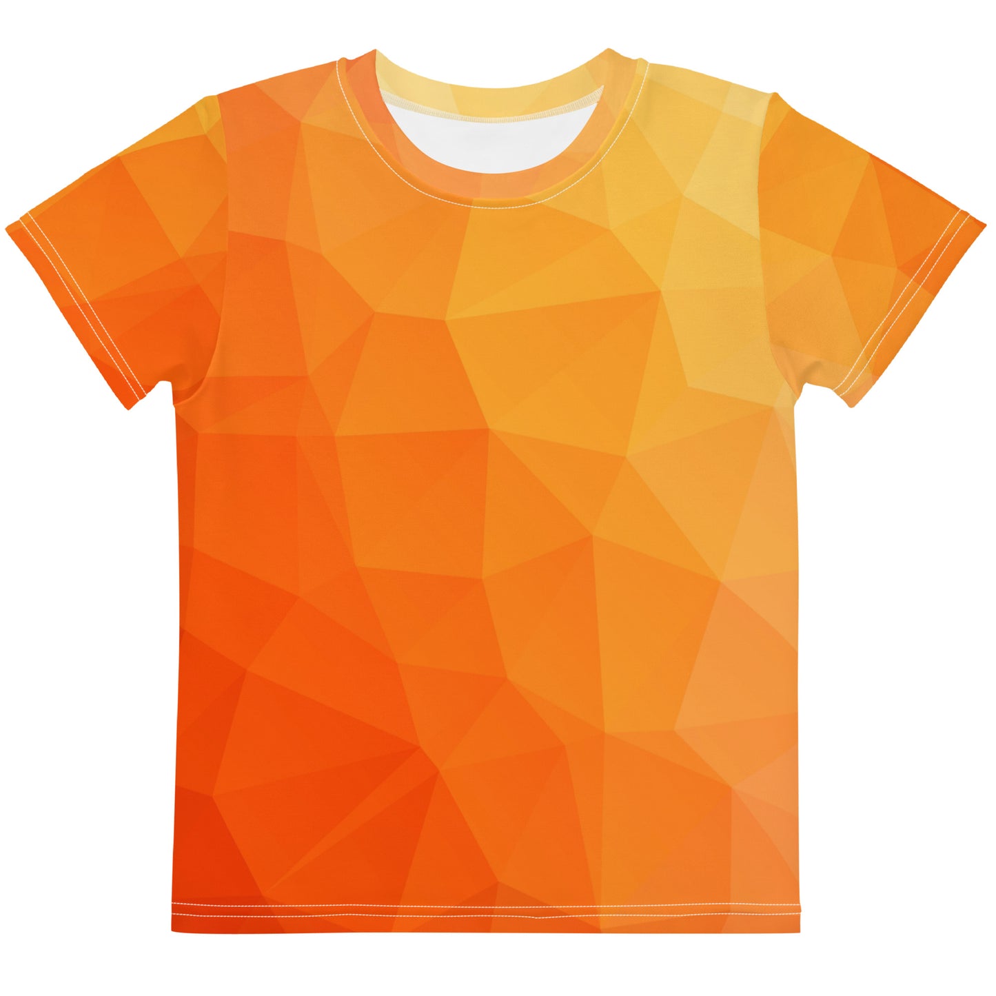 Kids crew neck t-shirt - orange pattern - print on demand