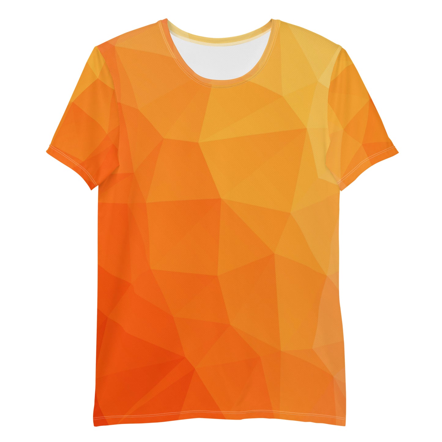 All-Over Print Men's Athletic T-shirt - yellow oramge pattern - print on demand