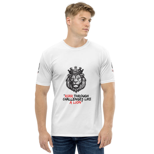 Men's t-shirt - Roar through challenges like  a lion - print on demand