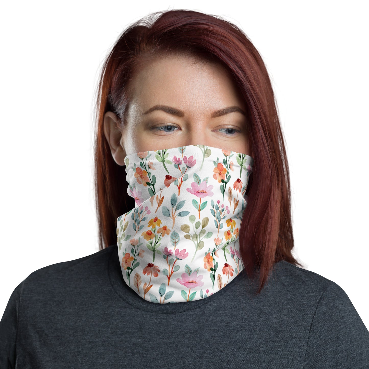 Neck Gaiter - FLOWER PATTERN - PRINT ON DEMAND