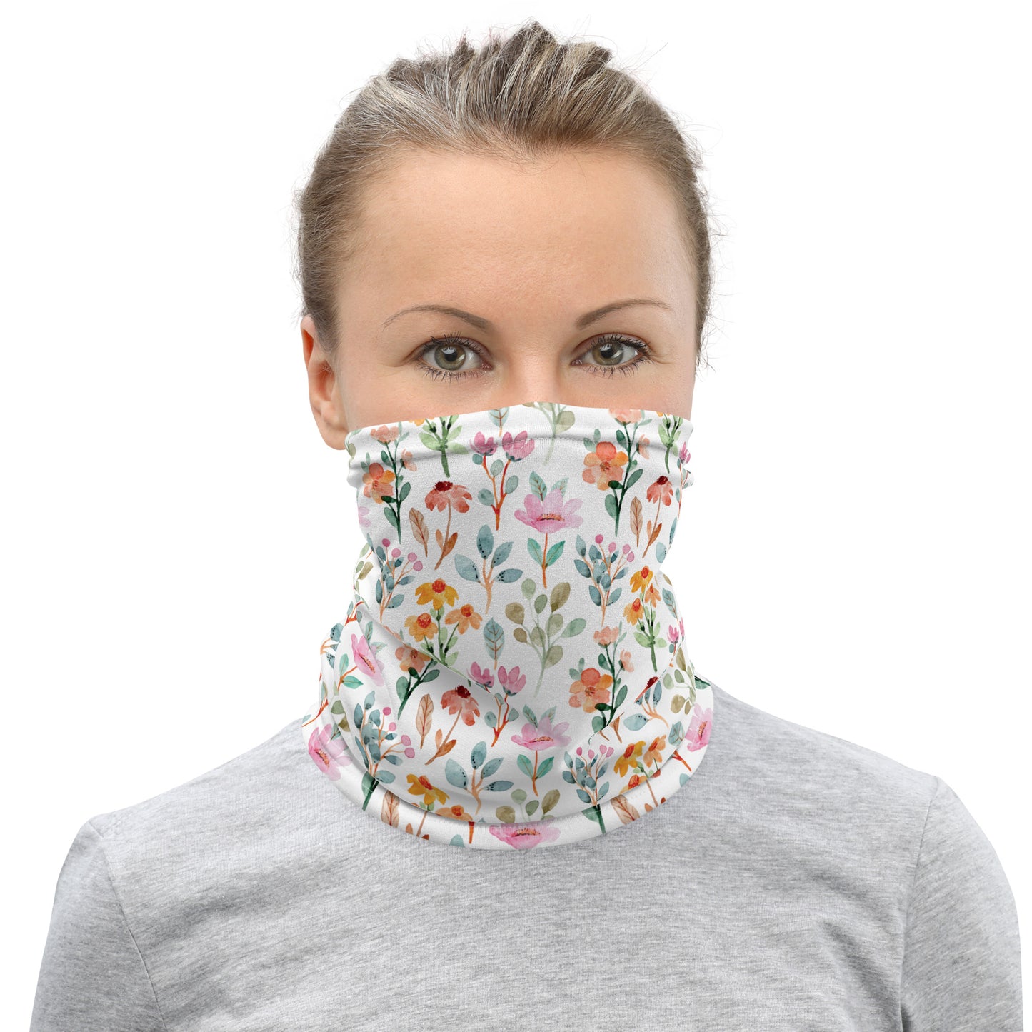 Neck Gaiter - FLOWER PATTERN - PRINT ON DEMAND