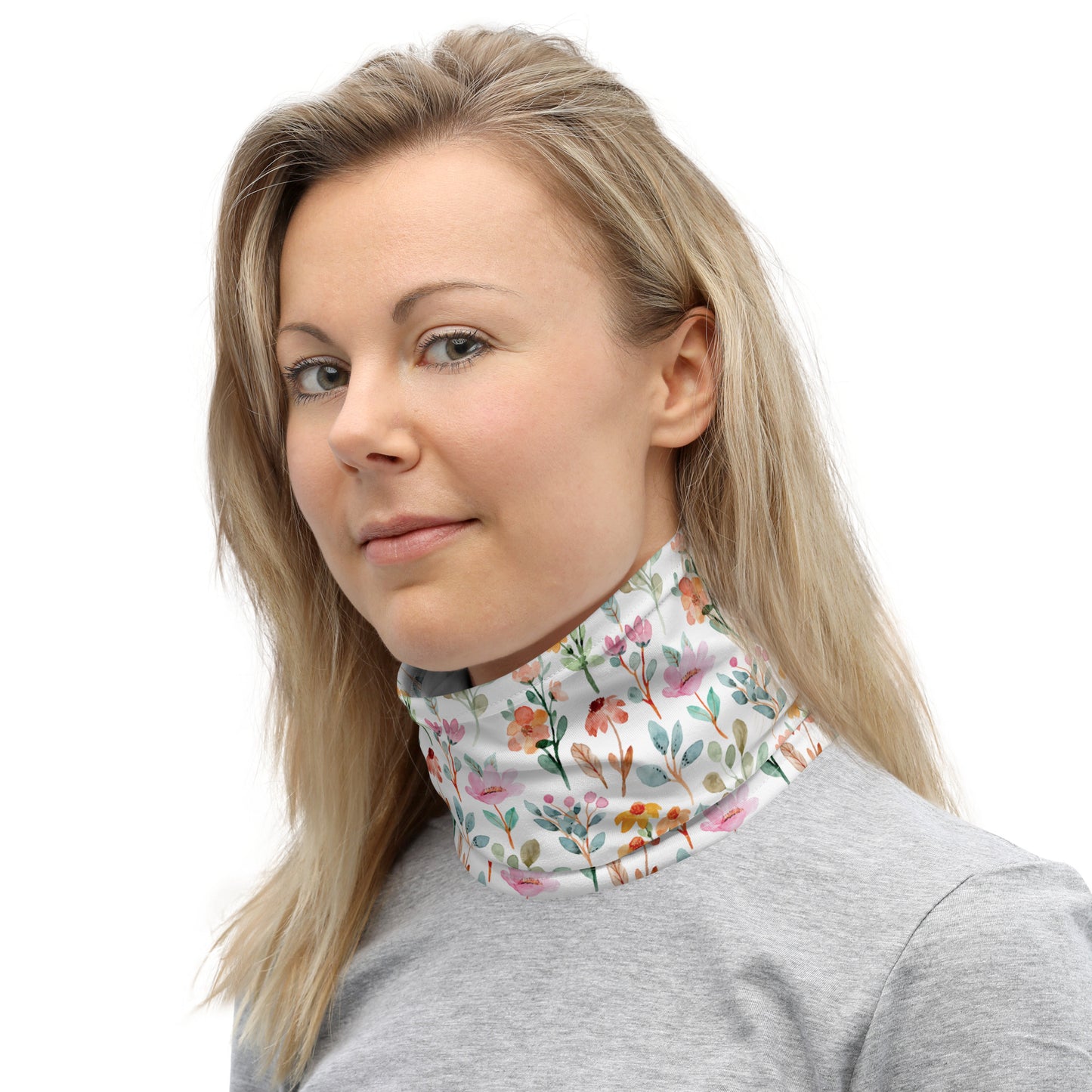 Neck Gaiter - FLOWER PATTERN - PRINT ON DEMAND