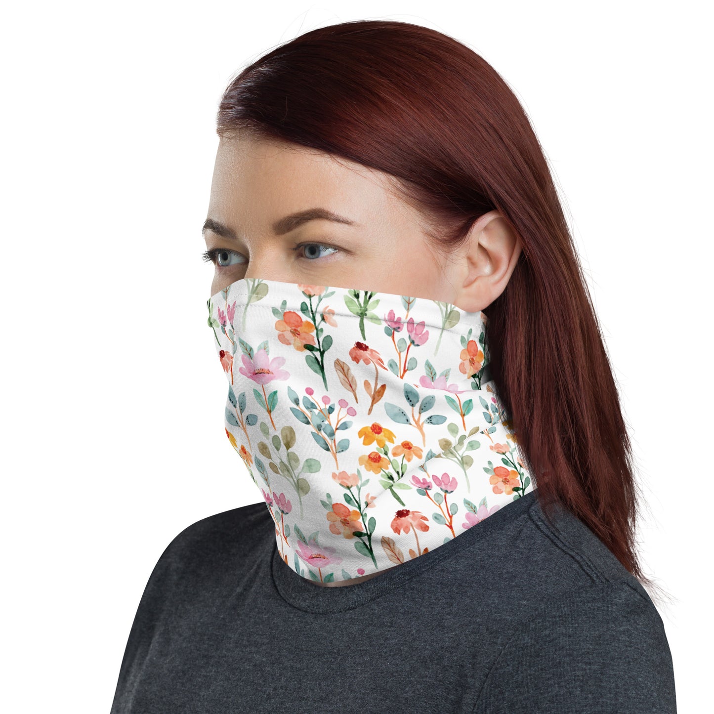 Neck Gaiter - FLOWER PATTERN - PRINT ON DEMAND