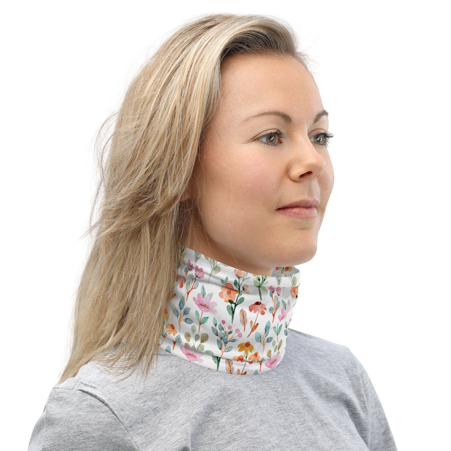 Neck Gaiter - FLOWER PATTERN - PRINT ON DEMAND