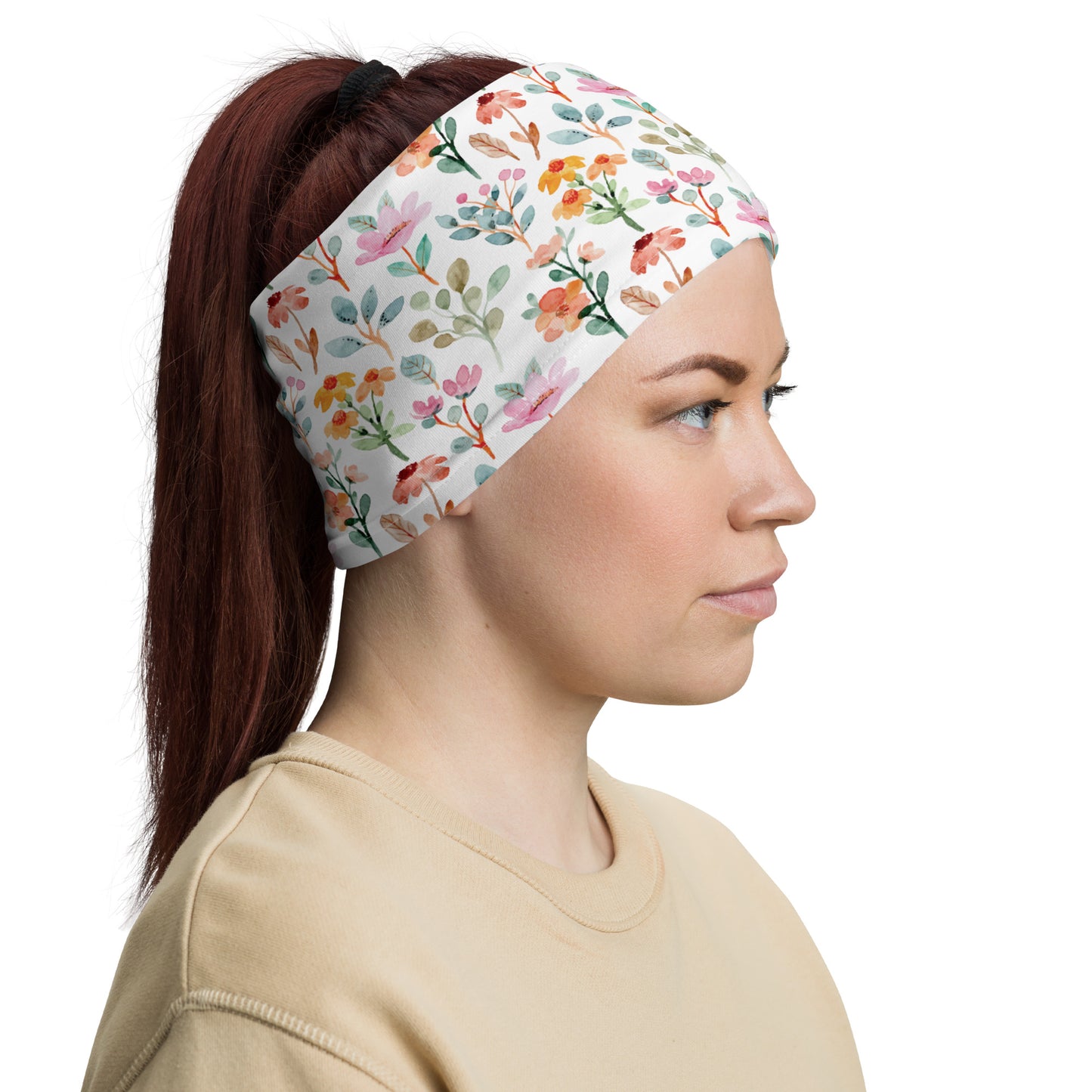 Neck Gaiter - FLOWER PATTERN - PRINT ON DEMAND