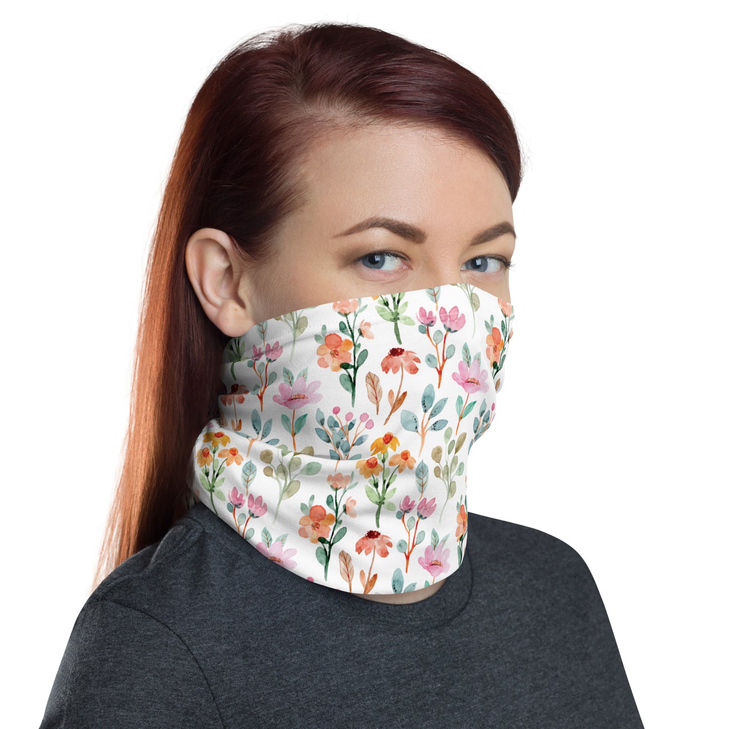 Neck Gaiter - FLOWER PATTERN - PRINT ON DEMAND