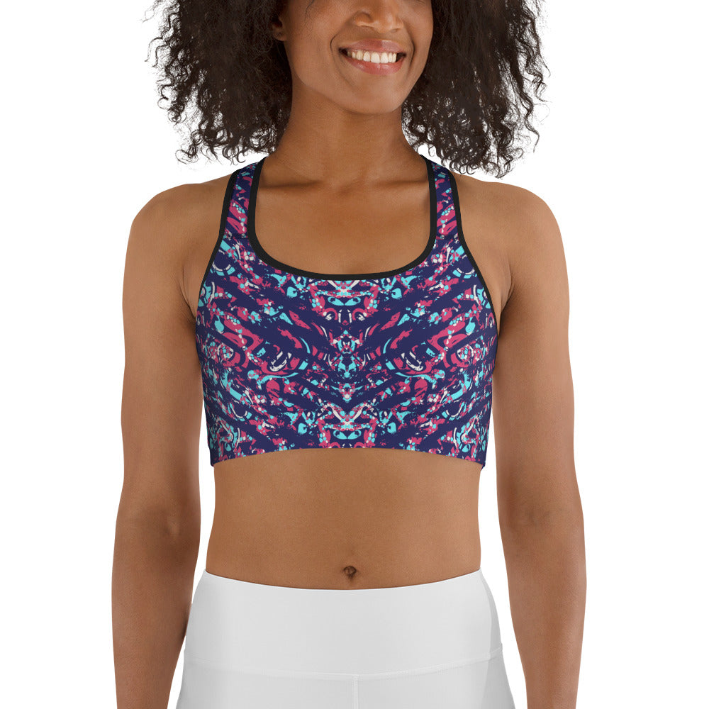 Sports bra - abstract background with sprot pattern - print on demand