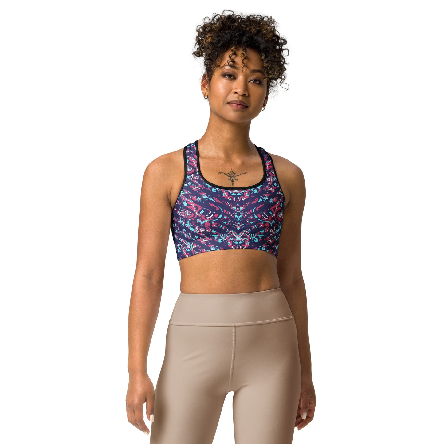 Sports bra - abstract background with sprot pattern - print on demand