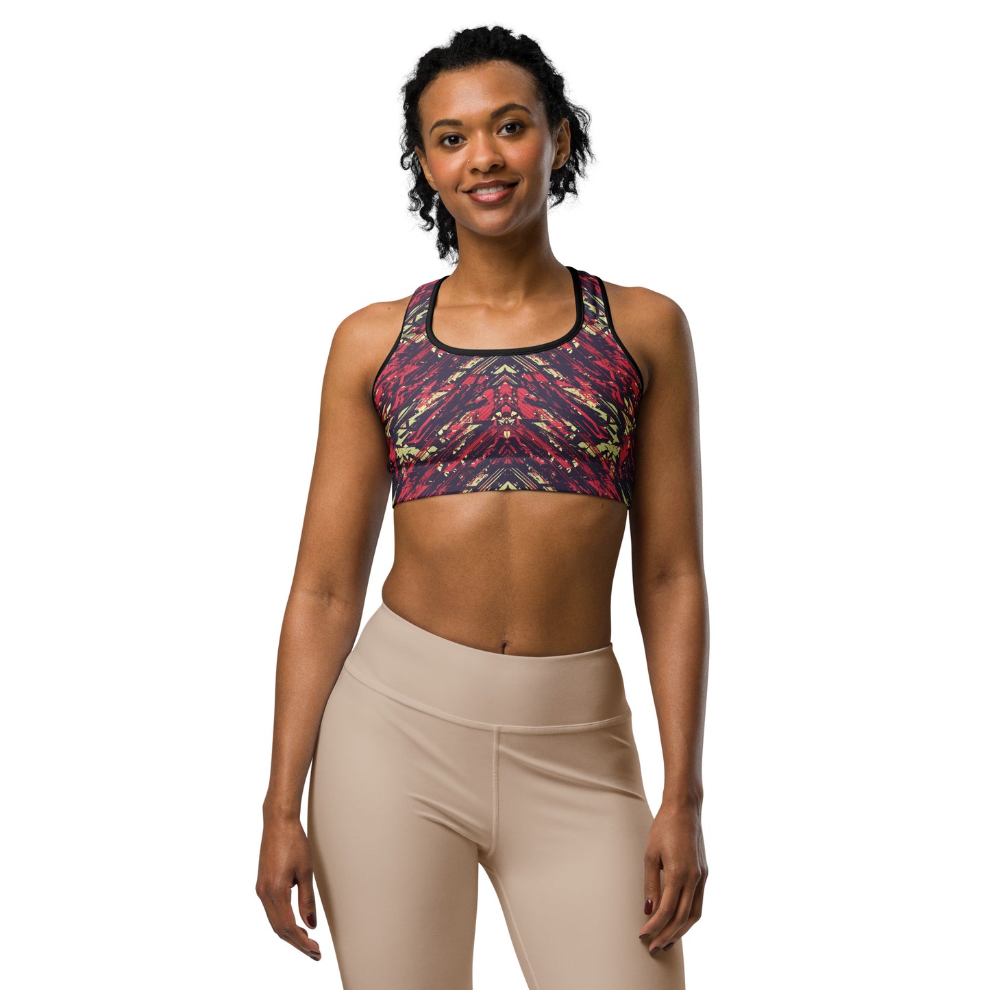 Sports bra - abstract background with sprot pattern - print on demand