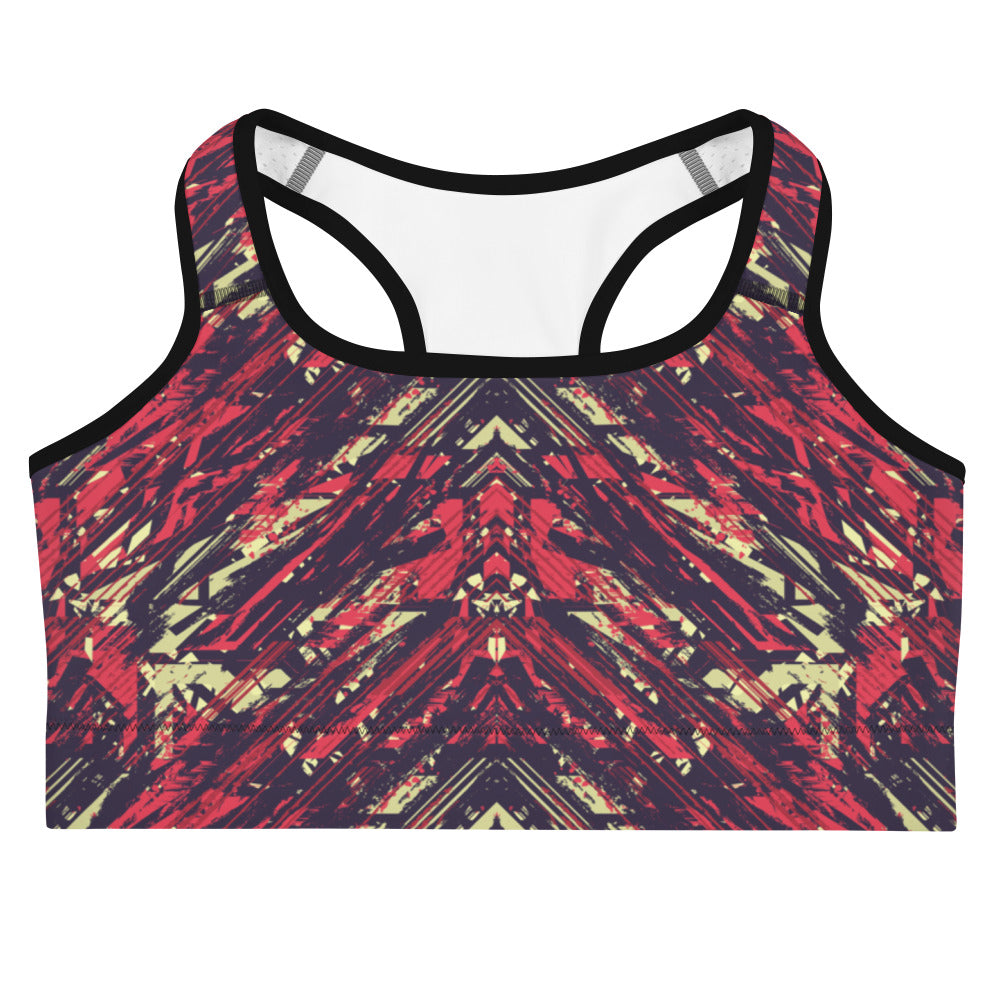 Sports bra - abstract background with sprot pattern - print on demand