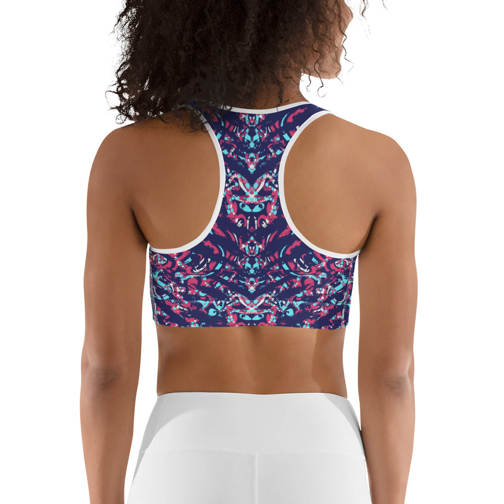 Sports bra - abstract background with sprot pattern - print on demand