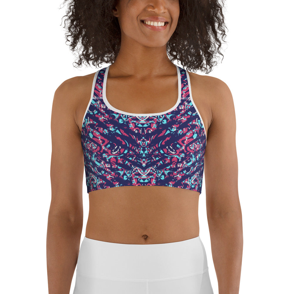 Sports bra - abstract background with sprot pattern - print on demand