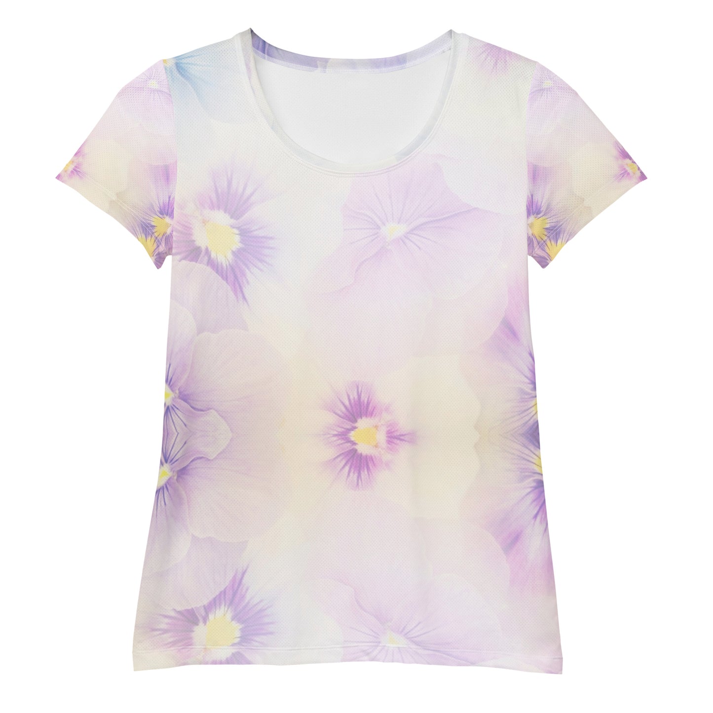 All-Over Print Women's Athletic T-shirt - flower color - print on demand