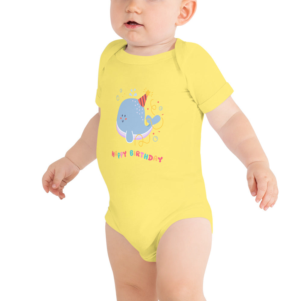 happy birthday - Baby short sleeve one piece