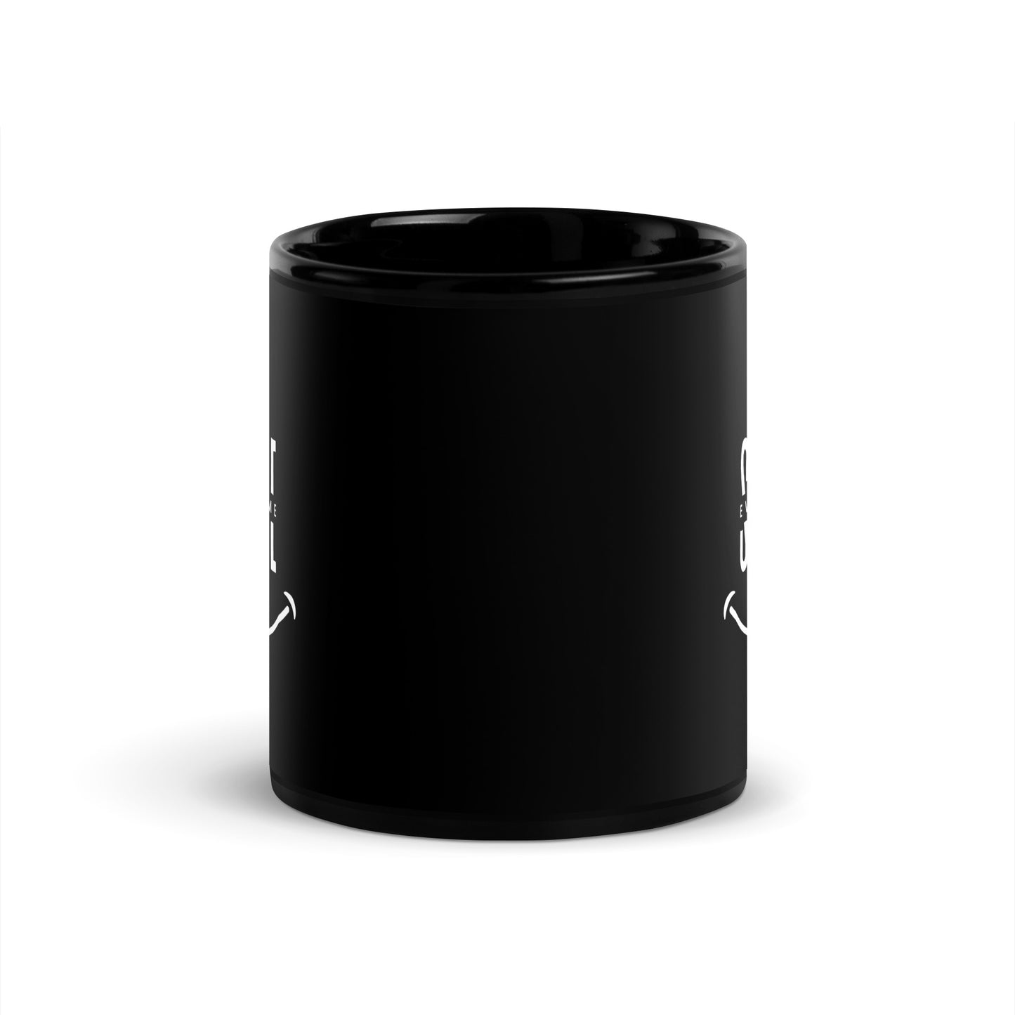 Black Glossy Mug - smile every time - print to demand