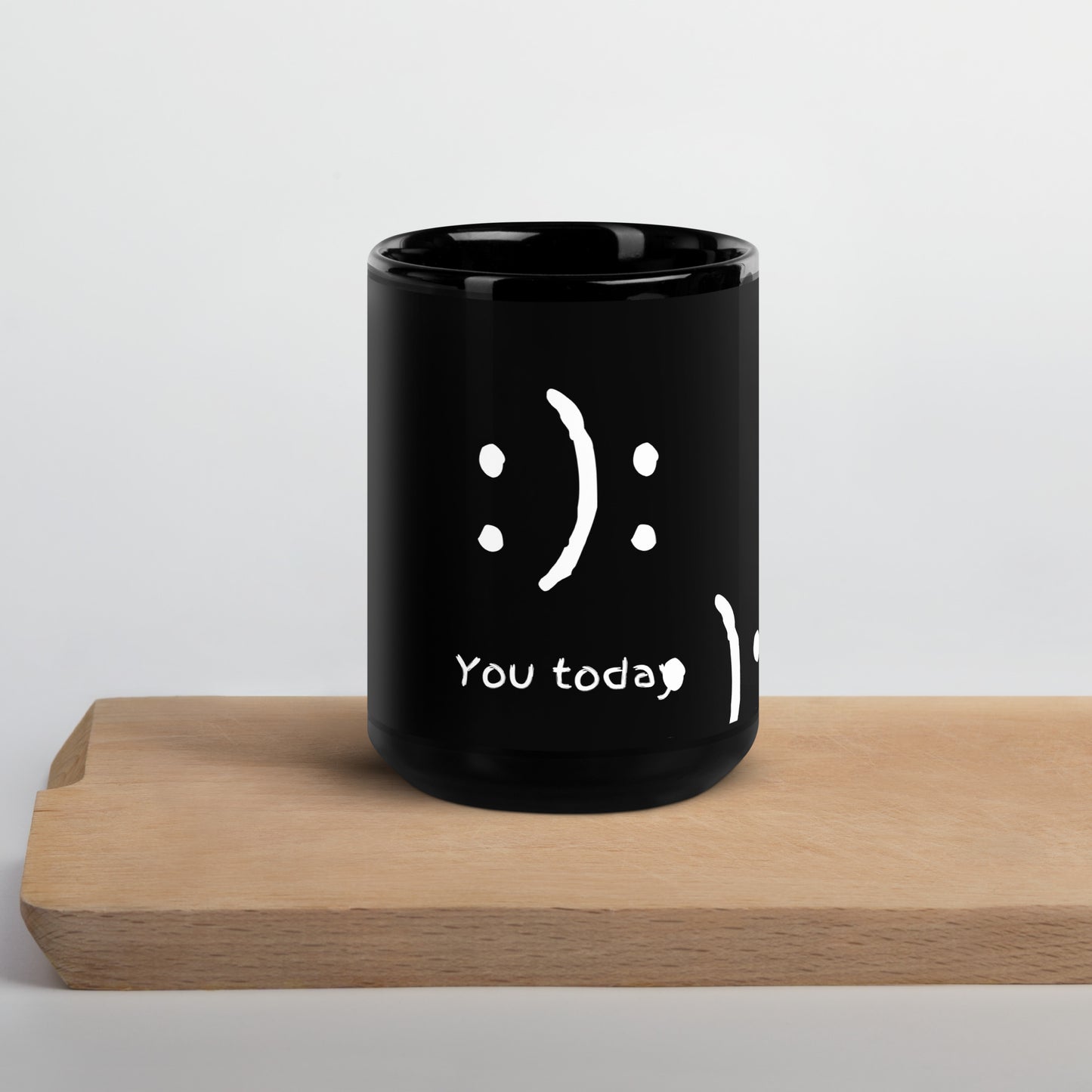 Black Glossy Mug - you today - print on demand