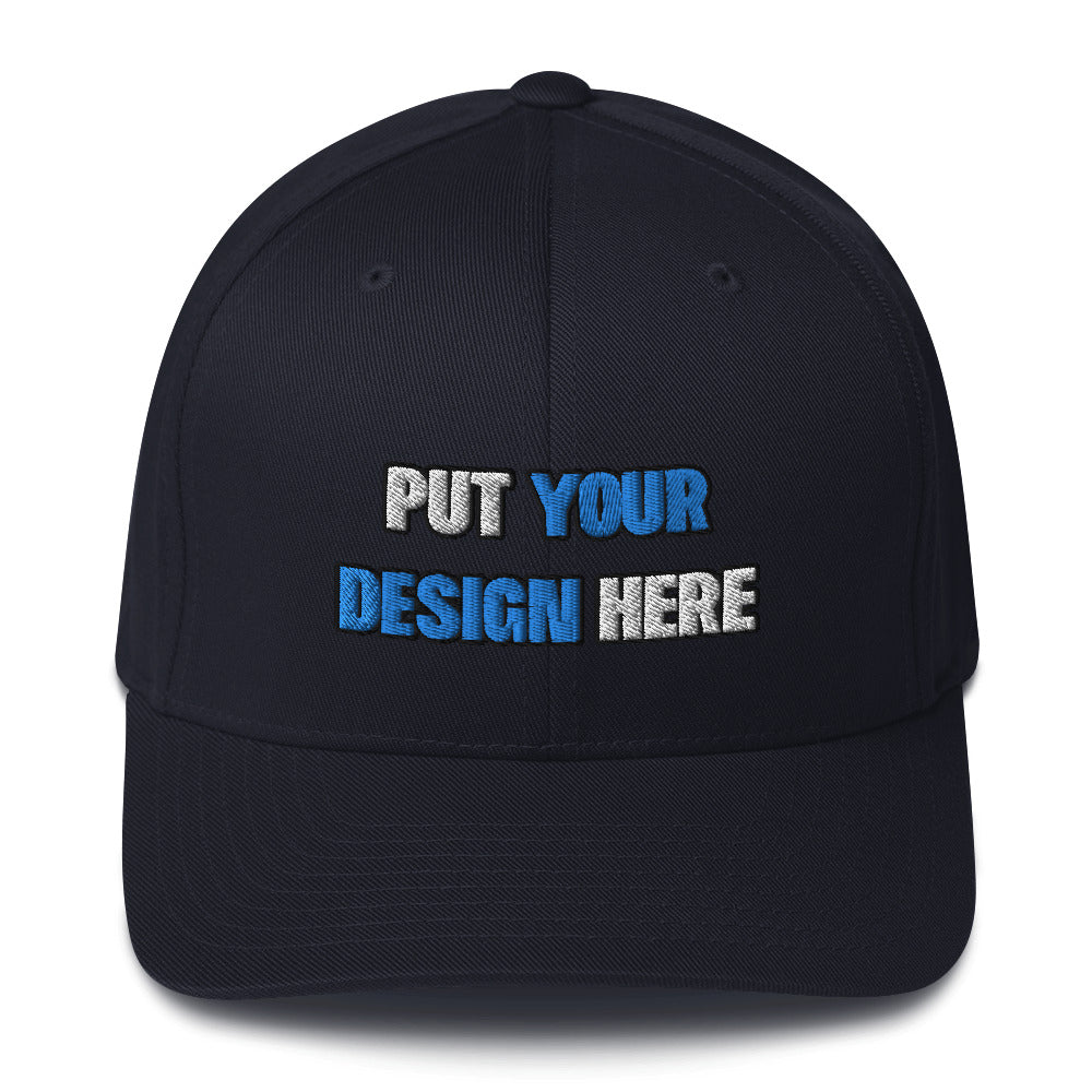 Closed-Back Structured Cap | Flexfit 6277 - put your design here | standard color - Flat Embroidery