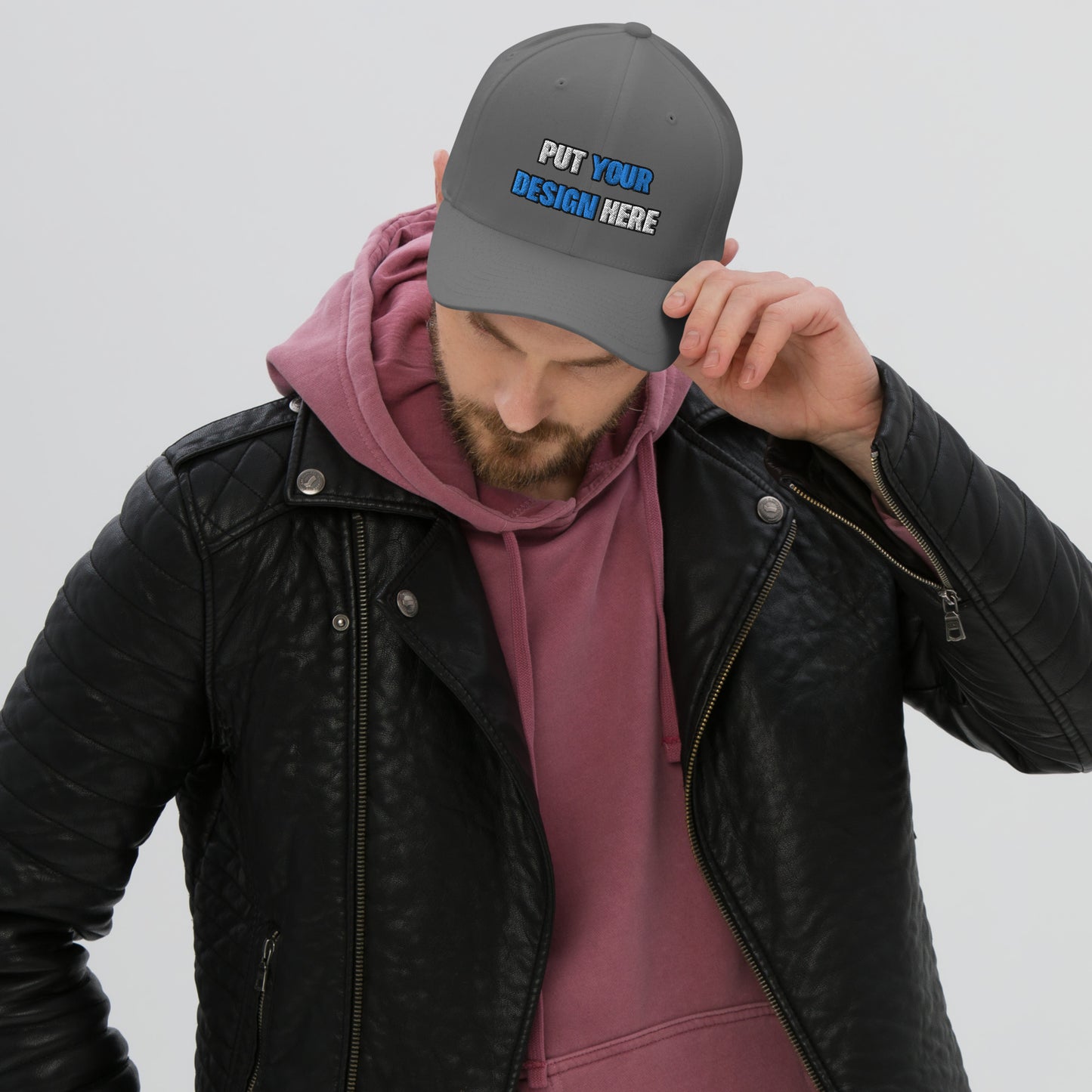 Closed-Back Structured Cap | Flexfit 6277 - put your design here | standard color - Flat Embroidery