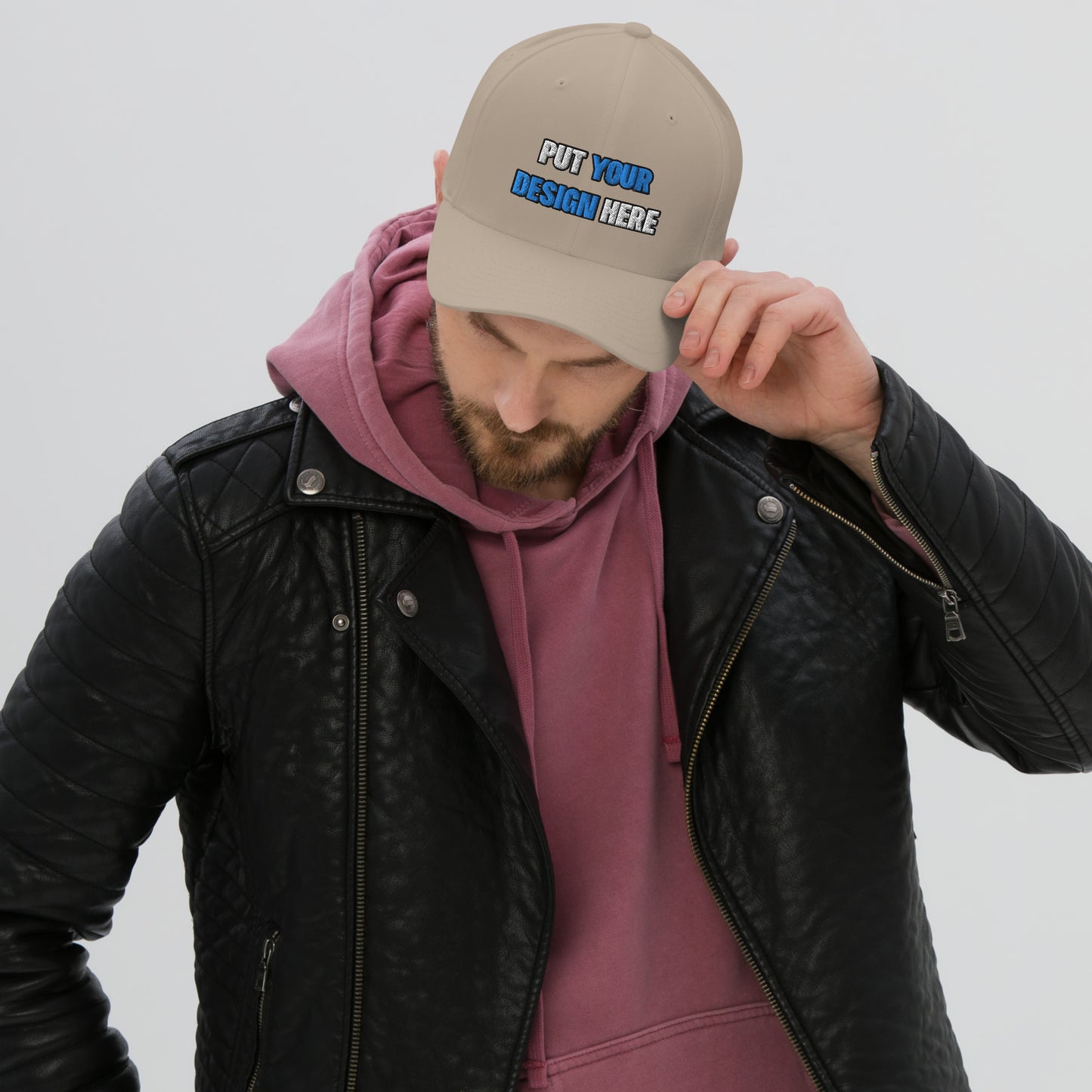 Closed-Back Structured Cap | Flexfit 6277 - put your design here | standard color - Flat Embroidery