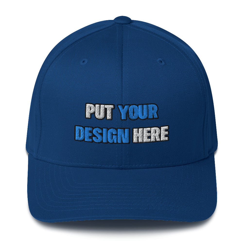 Closed-Back Structured Cap | Flexfit 6277 - put your design here | standard color - Flat Embroidery