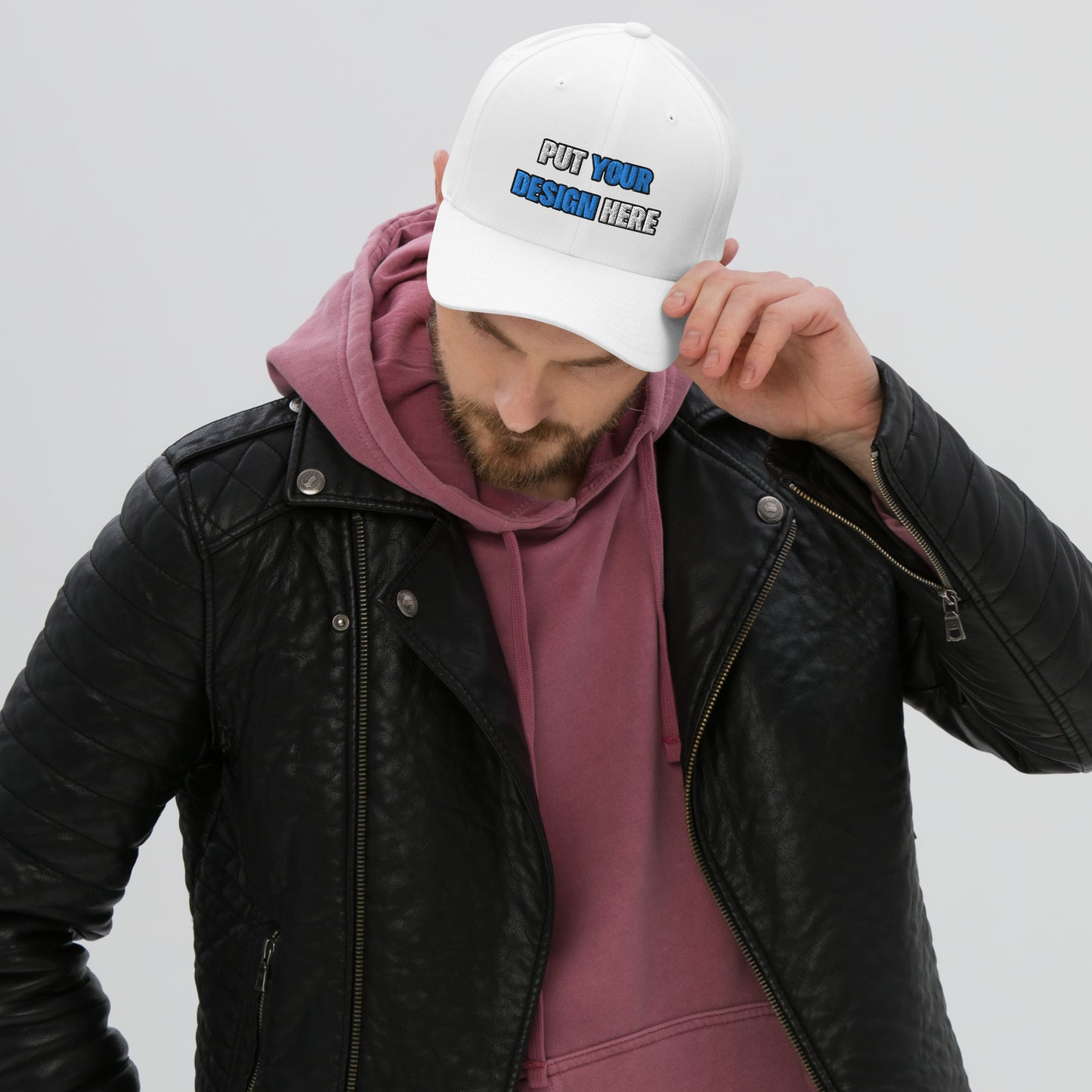 Closed-Back Structured Cap | Flexfit 6277 - put your design here | standard color - Flat Embroidery