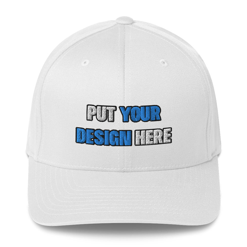 Closed-Back Structured Cap | Flexfit 6277 - put your design here | standard color - Flat Embroidery