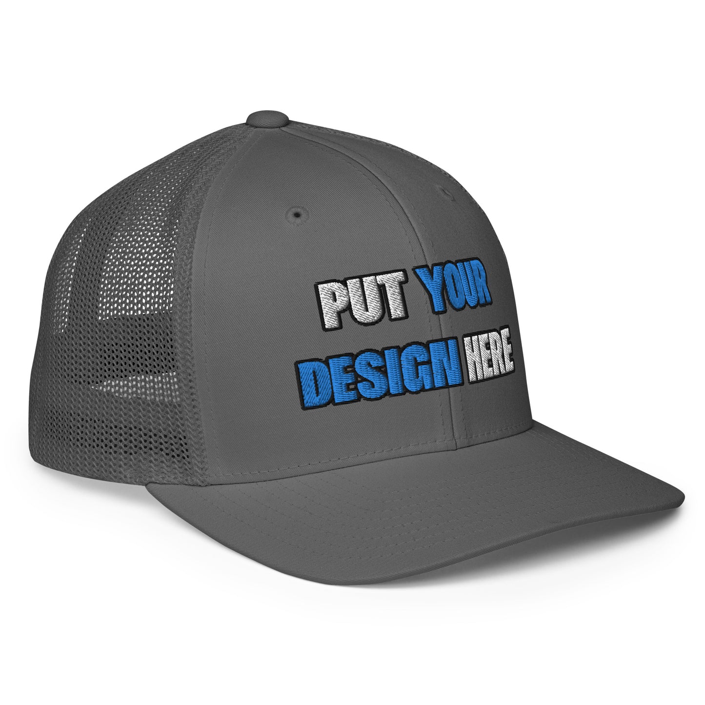 Closed-Back Trucker Cap | Flexfit 6511 - put your design here | standard color - 3D Puff