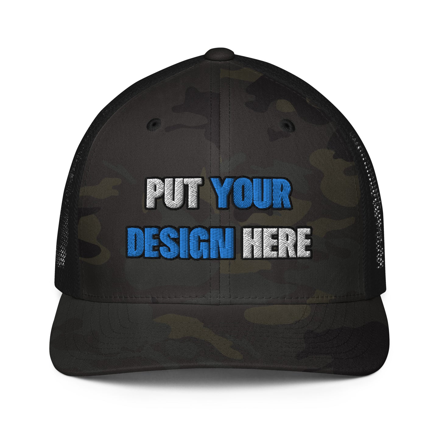 Closed-Back Trucker Cap | Flexfit 6511 - put your design here | standard color - 3D Puff