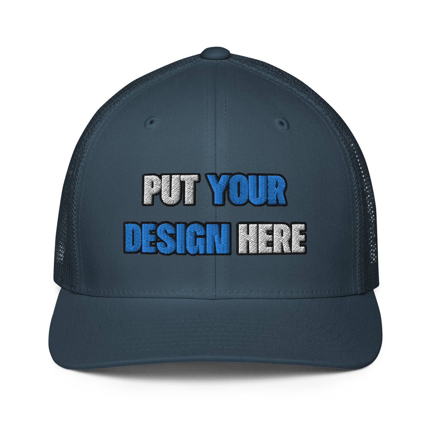 Closed-Back Trucker Cap | Flexfit 6511 - put your design here | standard color - Flat Embroidery