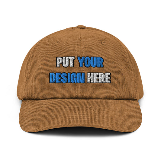 Corduroy Hat | Beechfield B682 - put your design here | standard color - Flat Embroidery