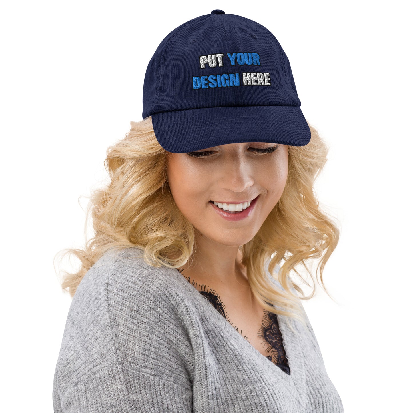 Corduroy Hat | Beechfield B682 - put your design here | standard color - Flat Embroidery