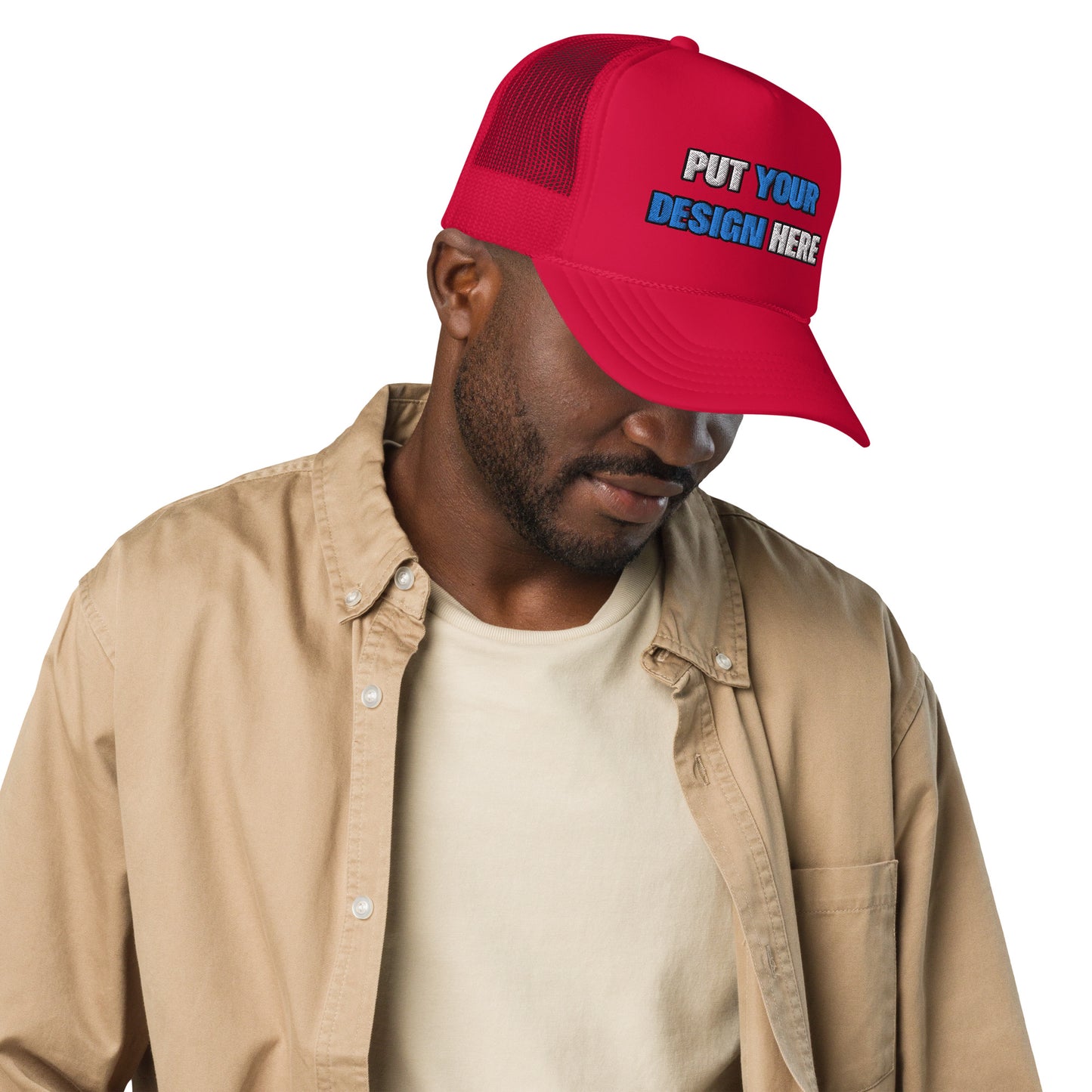 Foam Trucker Hat | Otto Cap 39-165 - put your design here | standard color - Flat Embroidery