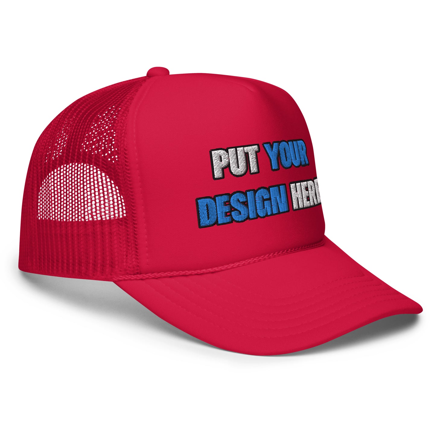 Foam Trucker Hat | Otto Cap 39-165 - put your design here | standard color - Flat Embroidery