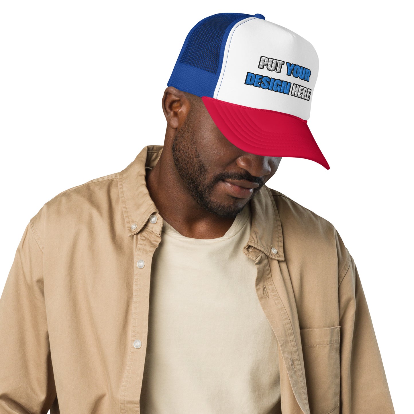 Foam Trucker Hat | Otto Cap 39-165 - put your design here | standard color - Flat Embroidery