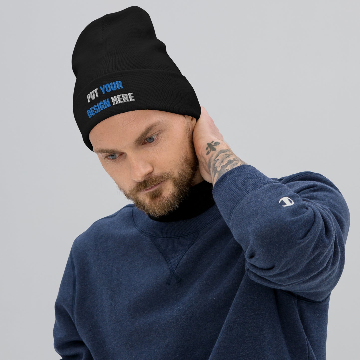 Knit Beanie | Otto Cap 82-480 - put your design here | standard color - Flat Embroidery