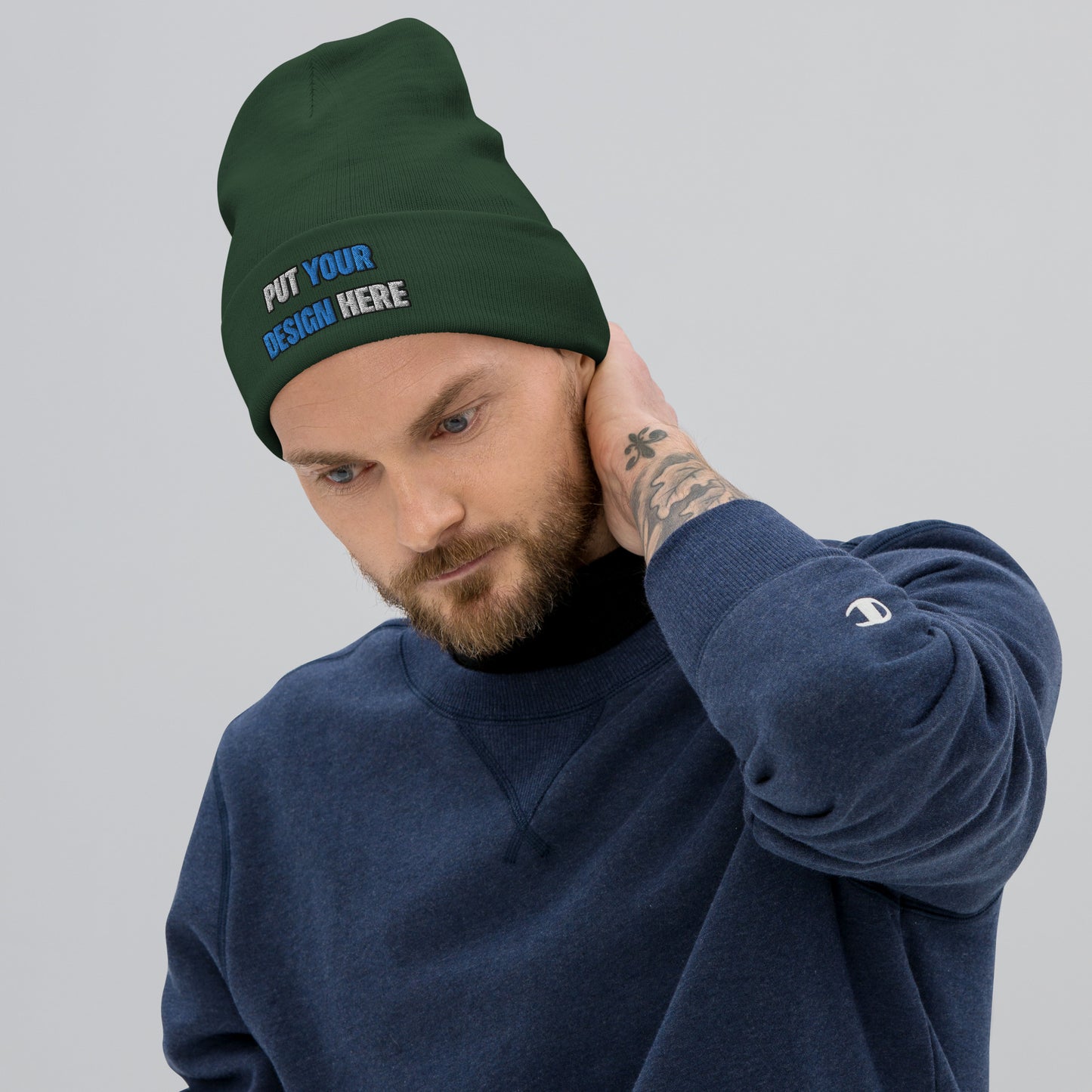 Knit Beanie | Otto Cap 82-480 - put your design here | standard color - Flat Embroidery