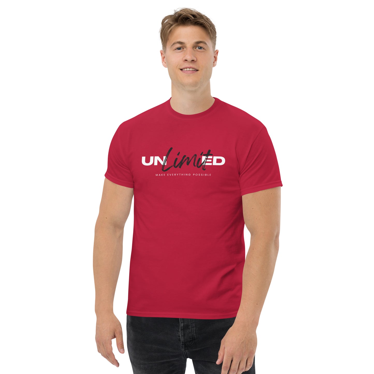 Men's classic tee | unlimited make everything possible | print on demand