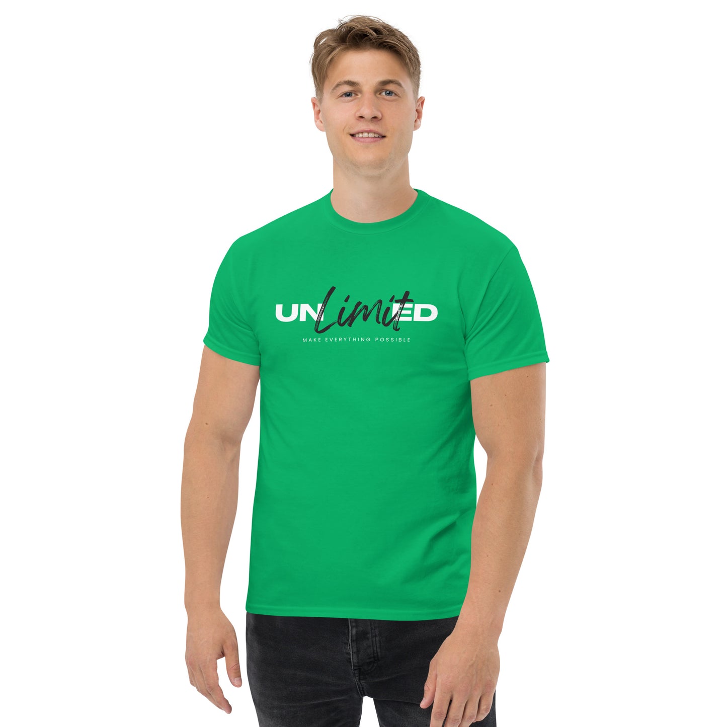 Men's classic tee | unlimited make everything possible | print on demand