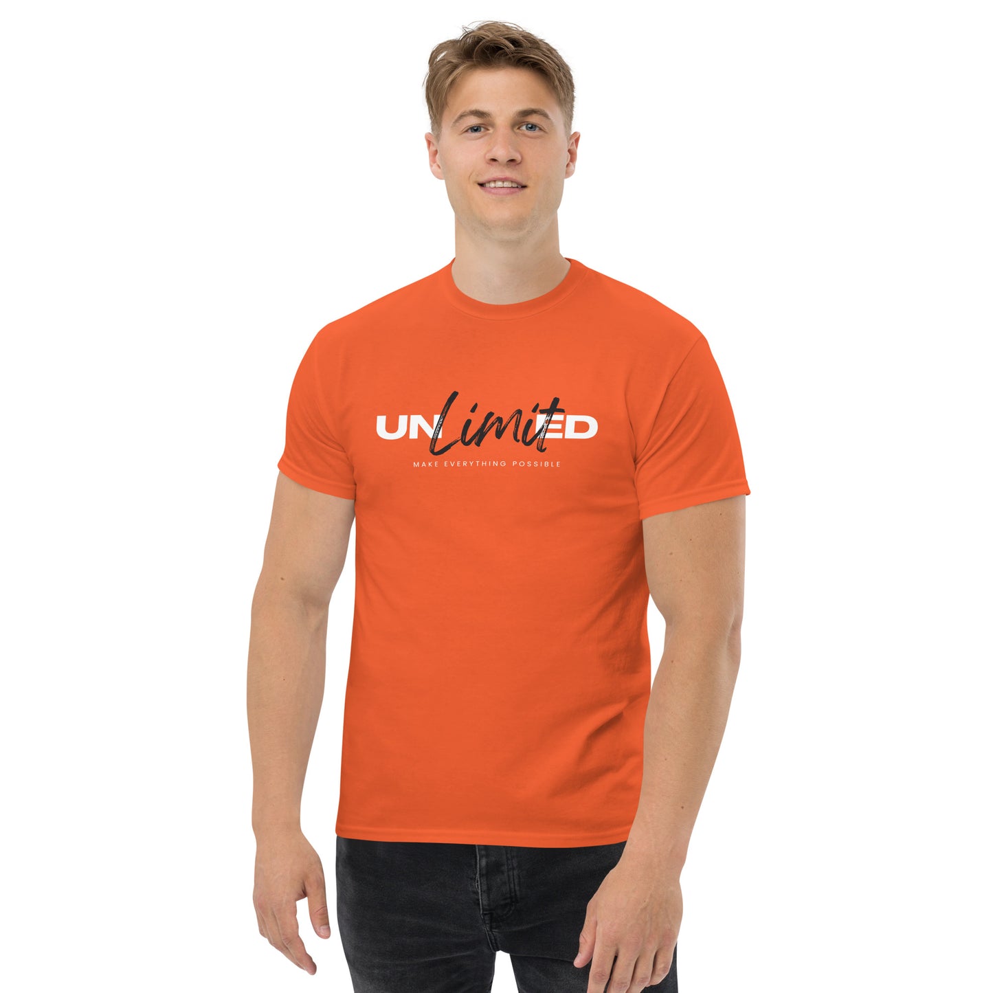 Men's classic tee | unlimited make everything possible | print on demand