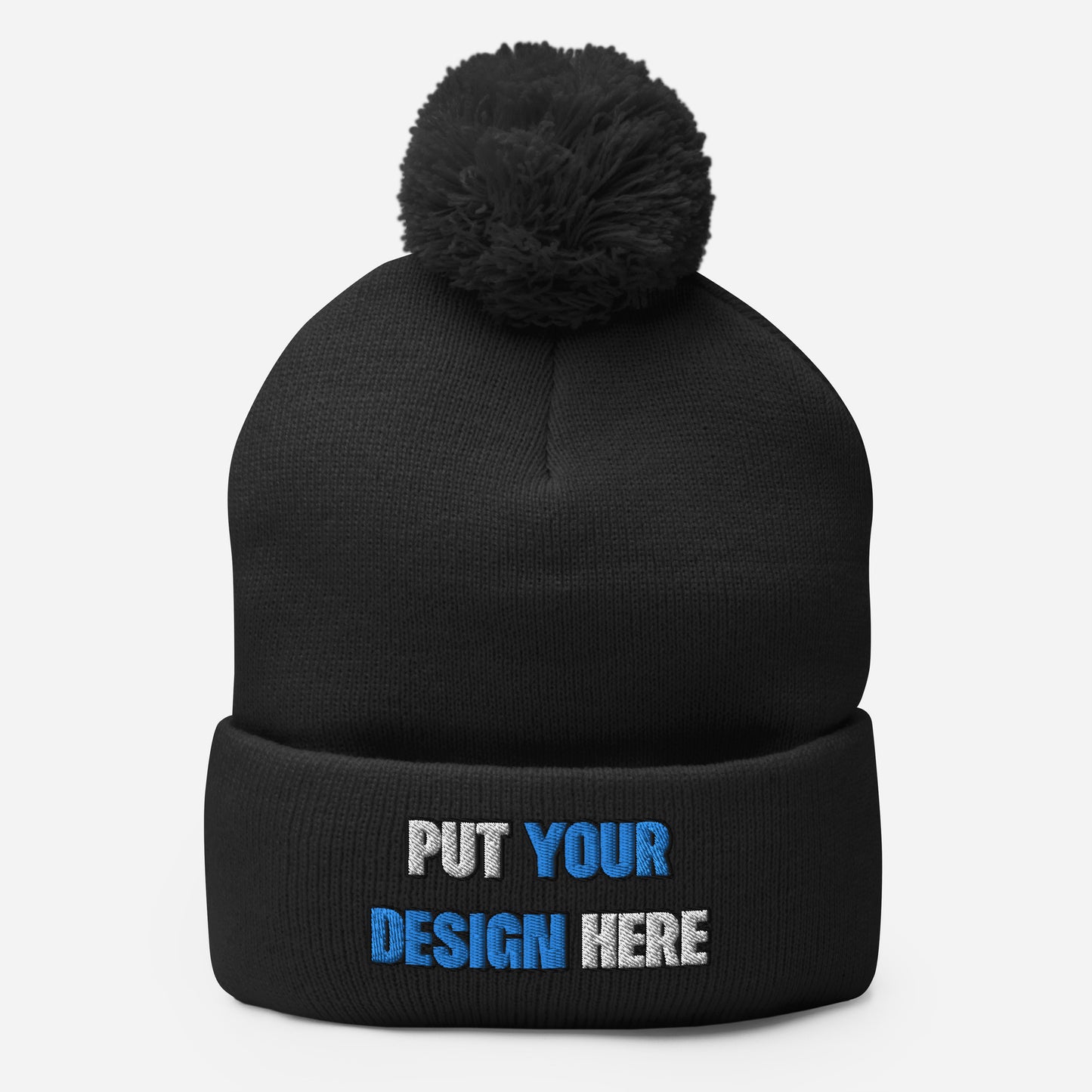 Pom-Pom Knit Cap | Sportsman SP15 - print your design here | standard color - Flat Embroidery