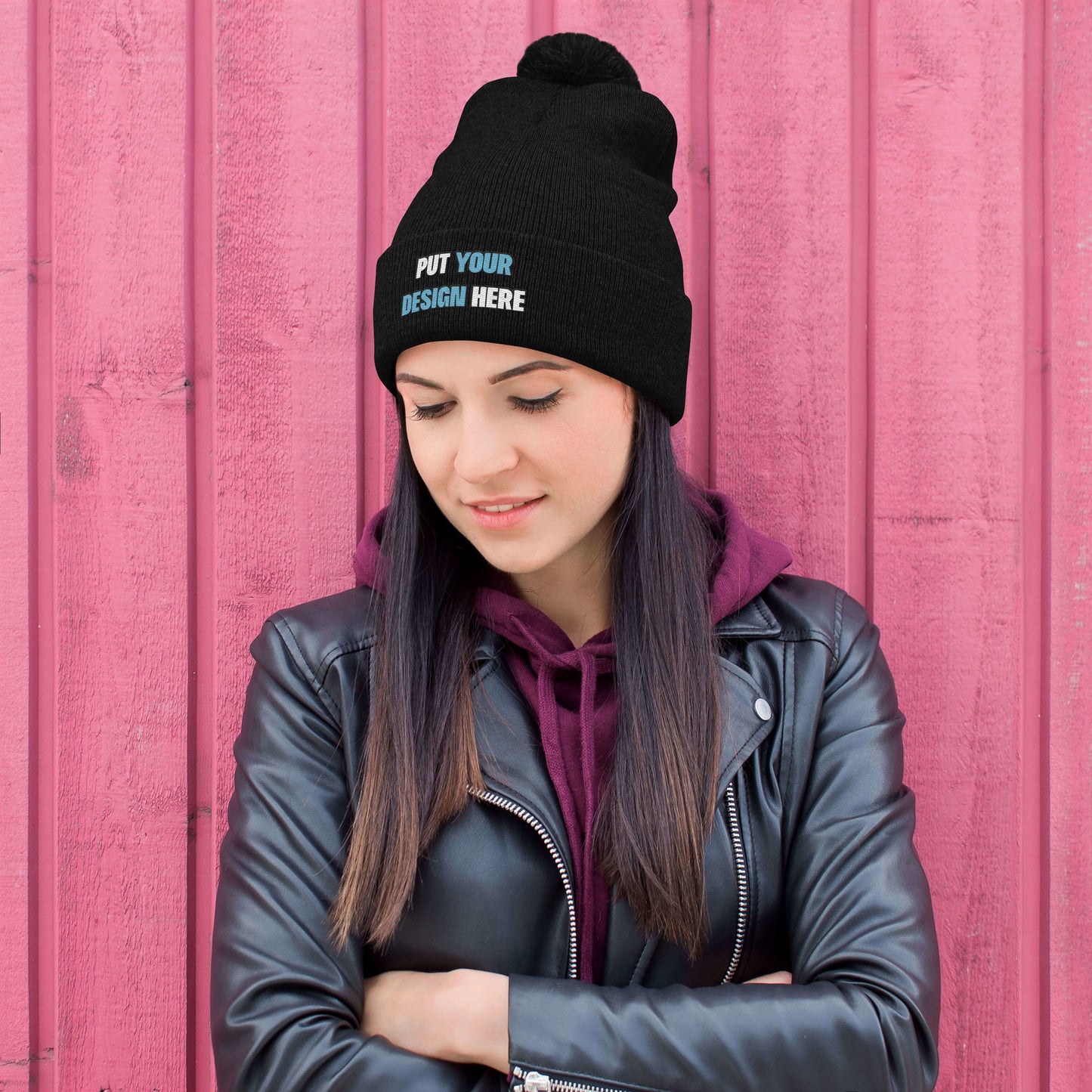 Pom-Pom Knit Cap | Sportsman SP15 - put your design here | unlimited color